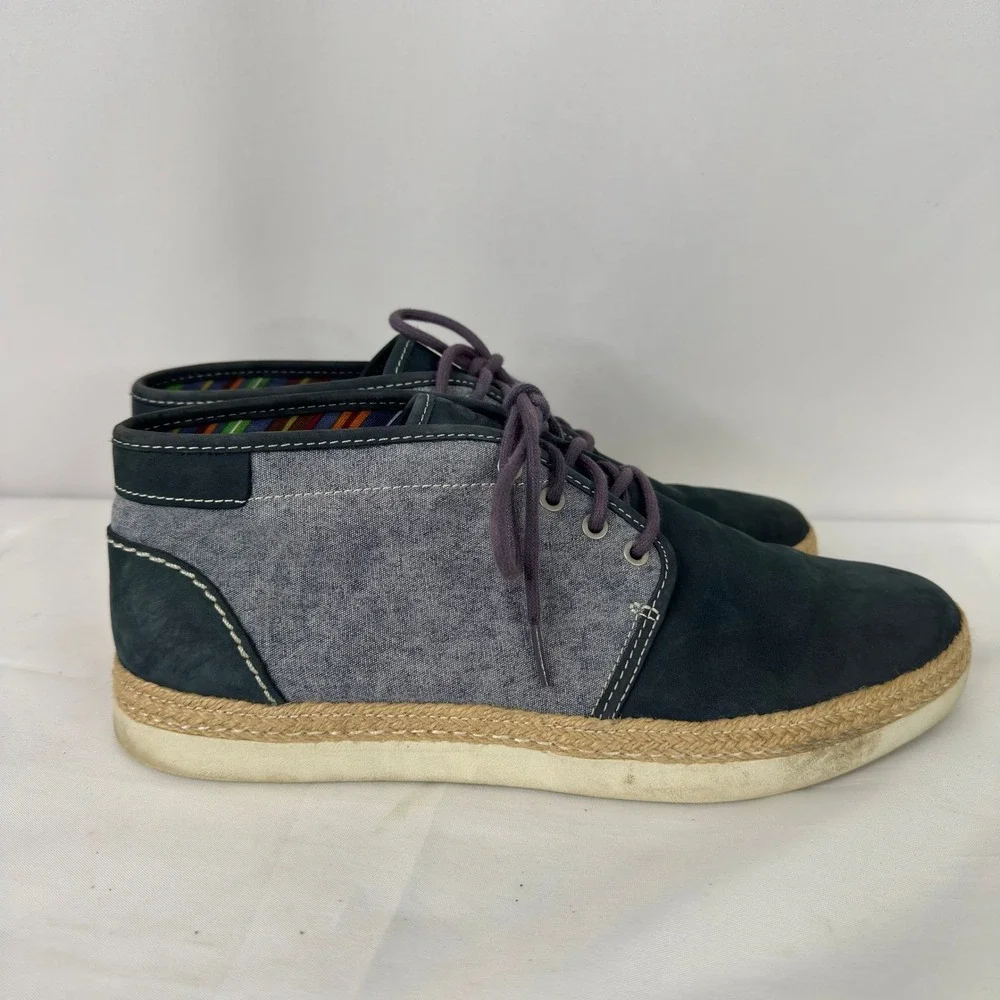 UGG Australia‎ Reefton Navy Suede Canvas Chukka Vibram Boots Mens 11